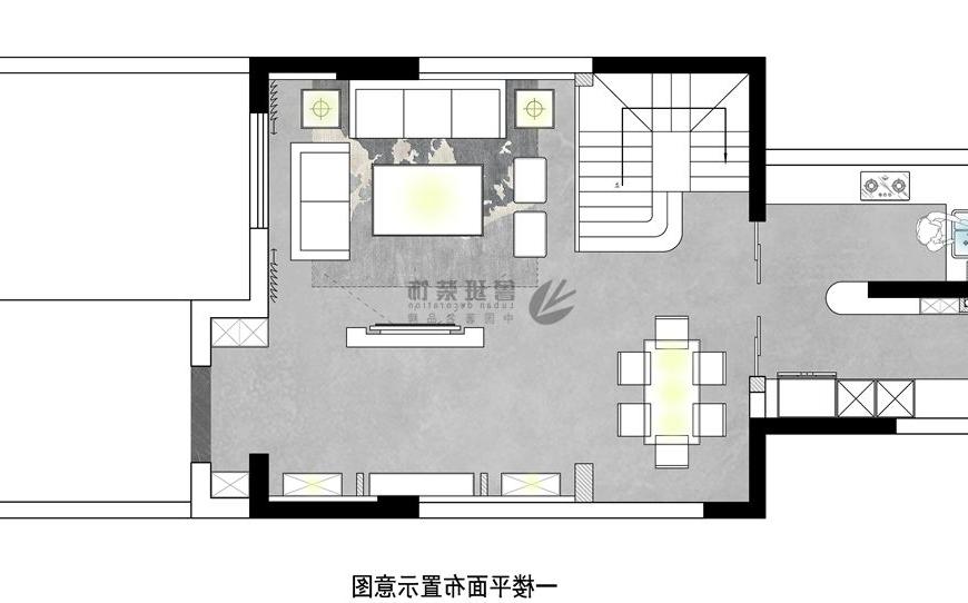 绿地城,新中式风格效果图,户型图